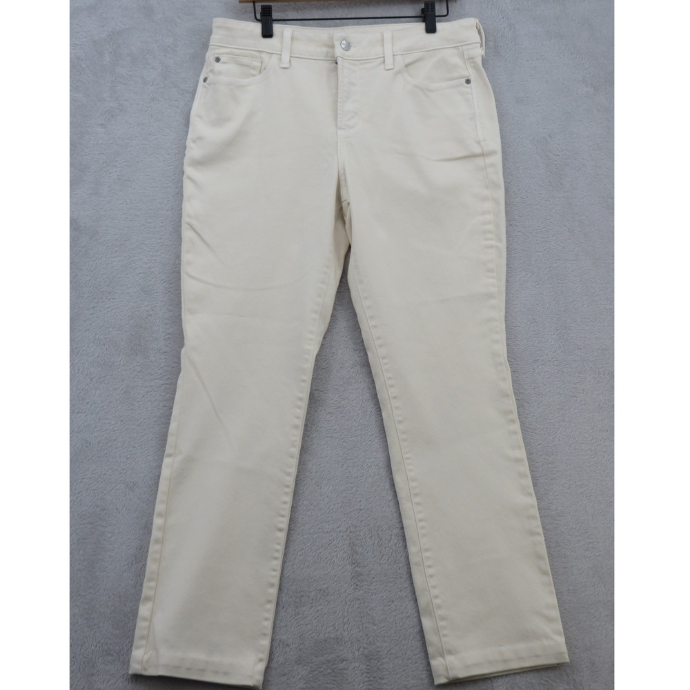 NYDJ Sheri Slim Cream Off White Jeans Lift Tuck Technology M38Z1076 Womens 12